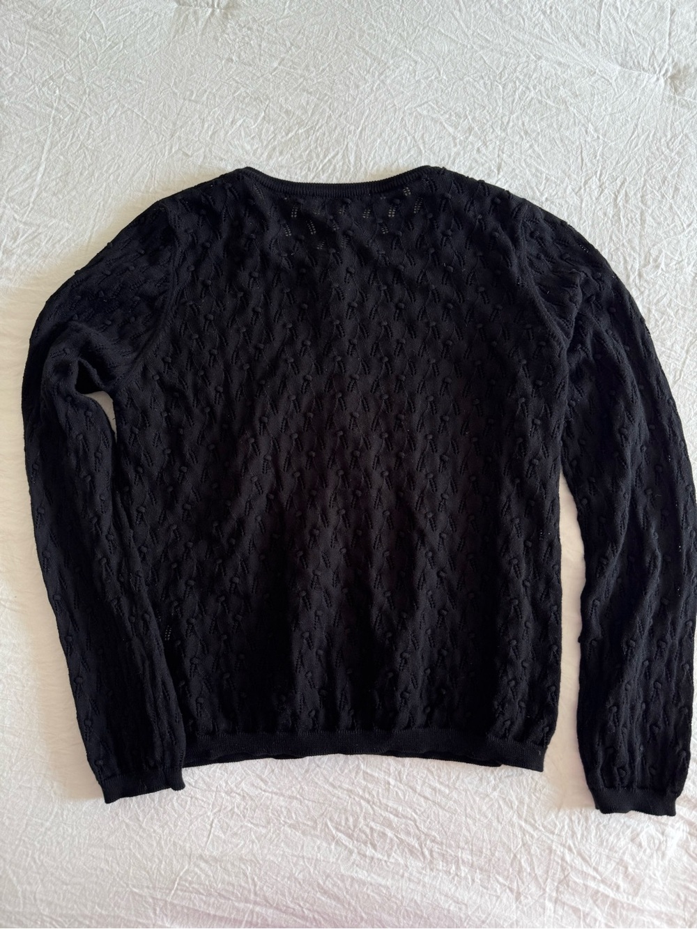 Sézane Black Philippe 100% Cotton Knit Cardigan - Picture 10 of 14